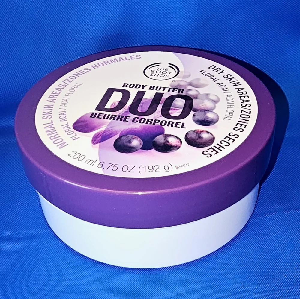 The Body Shop FLORAL ACAI Body Butter Duo Cream Lotion Rare SEALED 6.75 oz 200ml